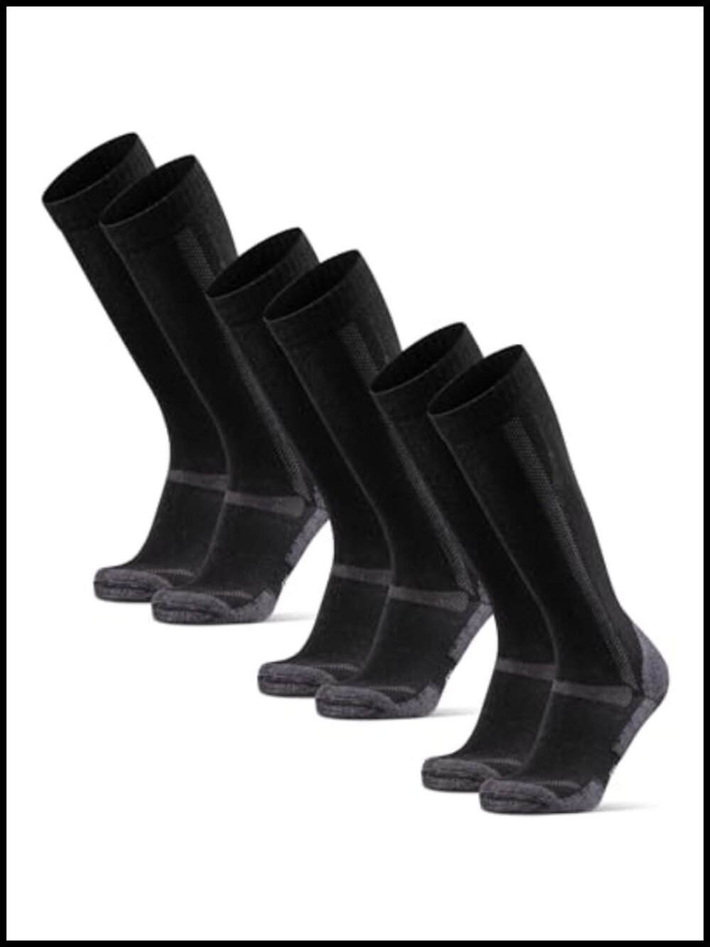 Merino Wool Knee High Hiking Socks Cushioned Unisex